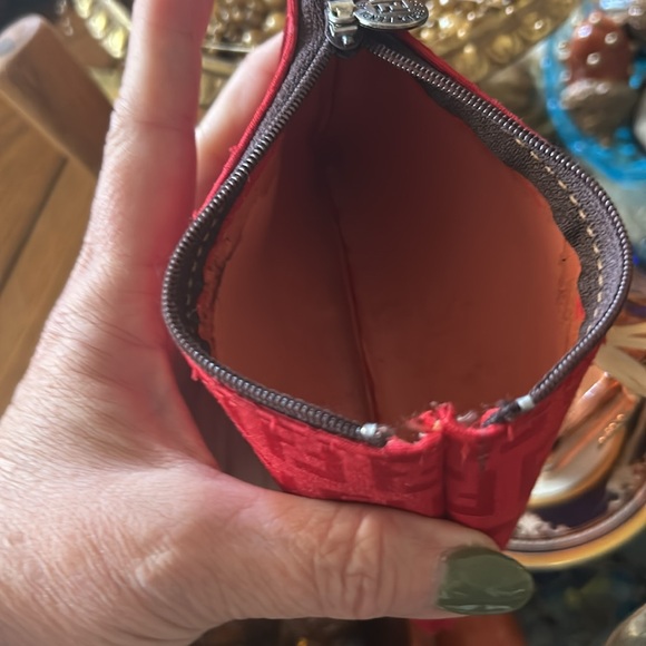 FENDI Monogrammed Canvas Cosmetic Pouch Wallet READ - Picture 5 of 8